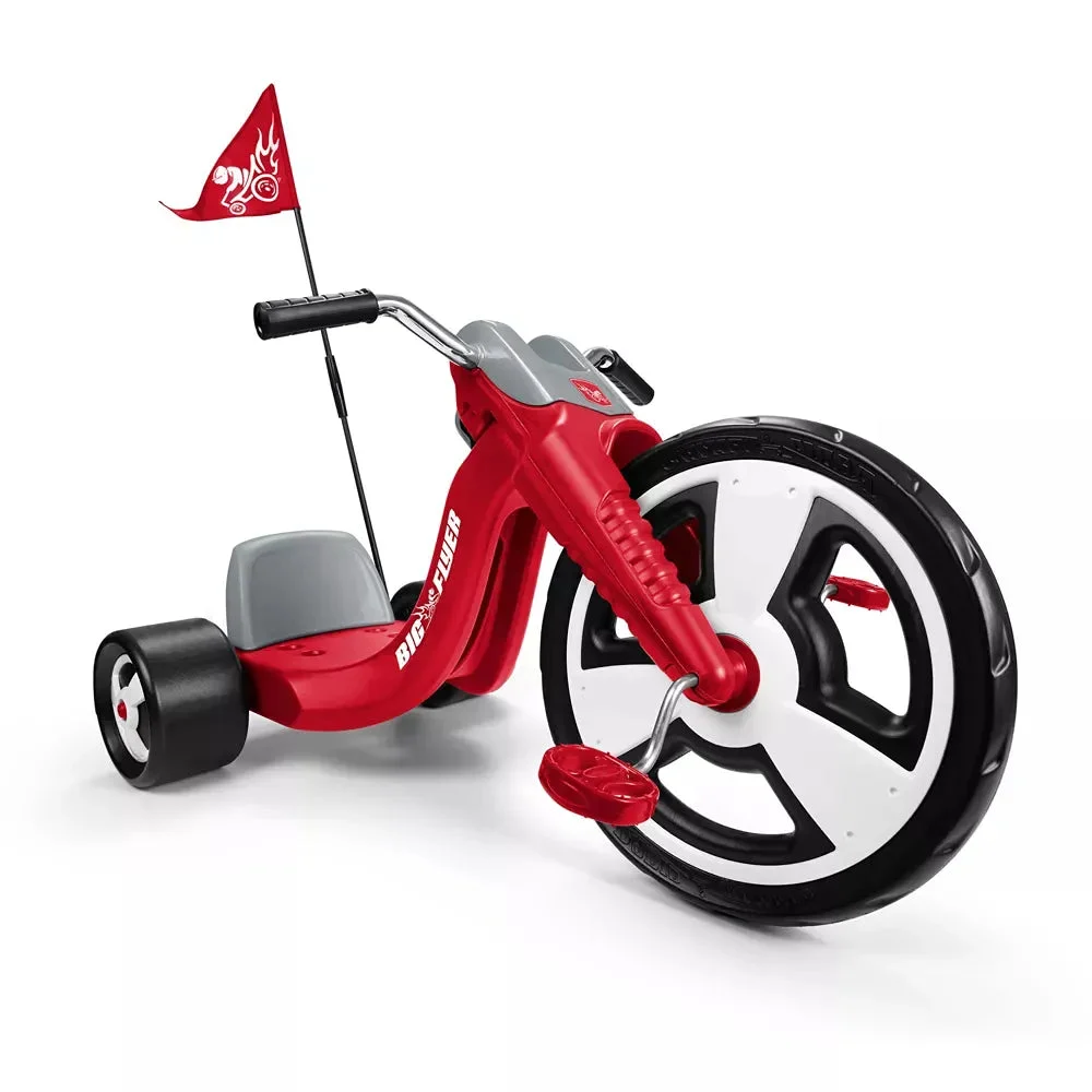 Radio Flyer Big Flyer Sport with Large Front Wheel and Adjustable Seat for Kids - Red