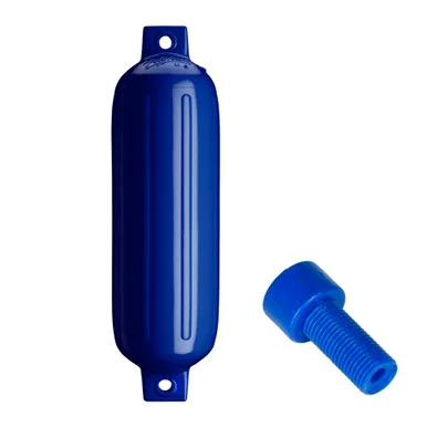 Polyform U.s. G-4-COBALTBLUE Polyform G-4 Twin Eye Fender 6.5" X 22" - Cobalt Blue W/air Adapter