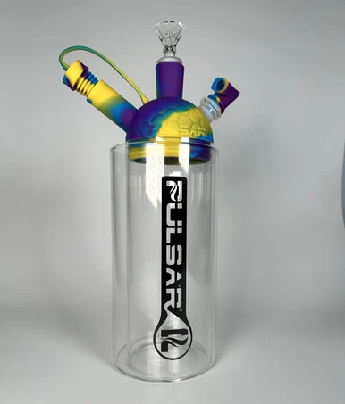 Pulsar RIP Series Glass & Silicone Gravity Water Pipe – Dual-Use Herb & Vape (11")
