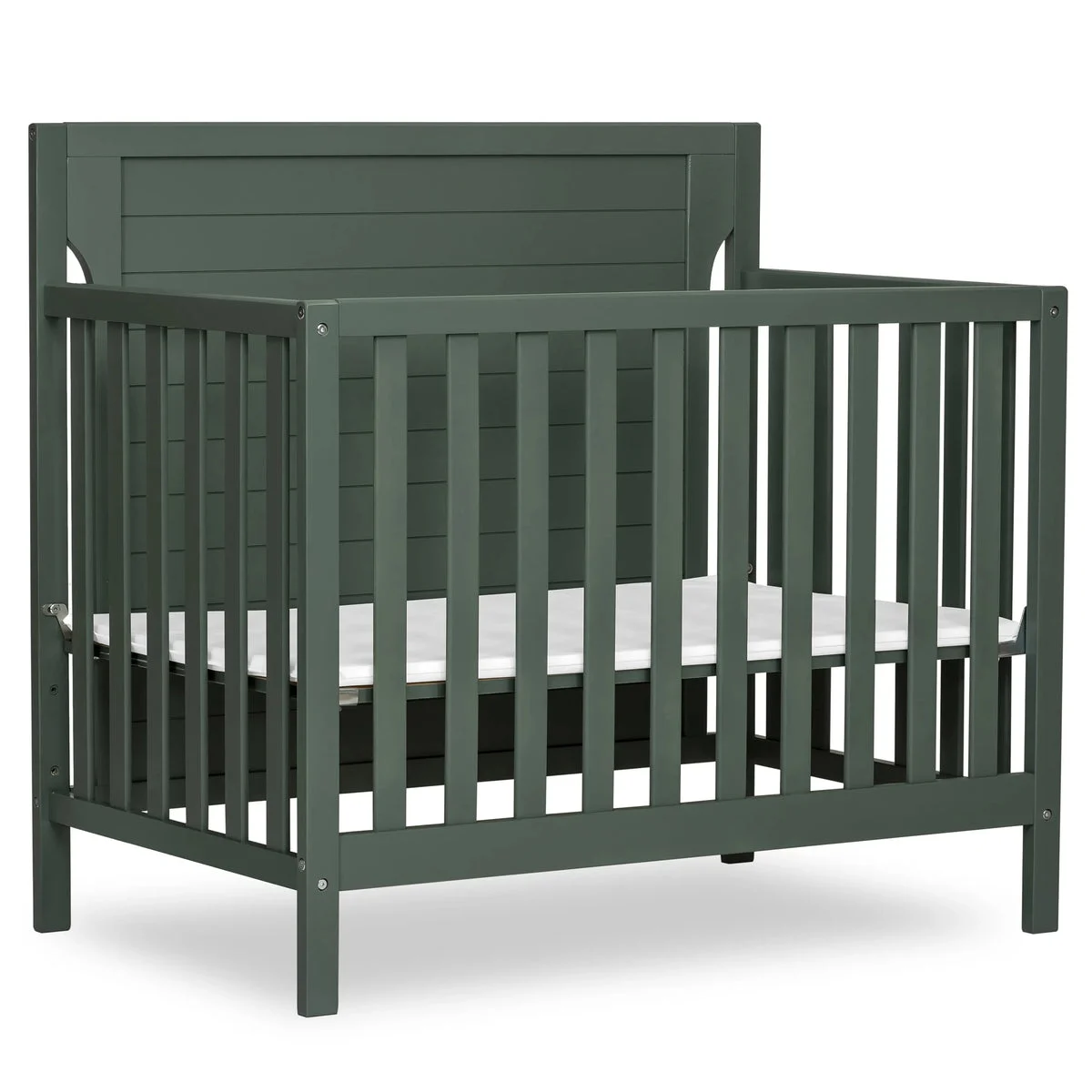 Dream On Me Bellport 4 in 1 Convertible Mini Crib - Safari Green