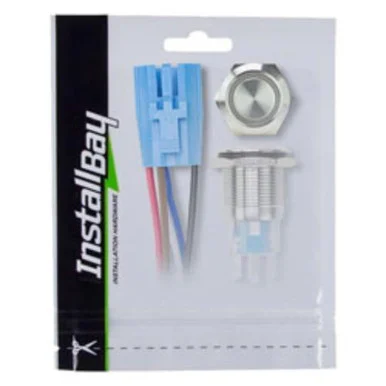 Installbay By Metra IBRSSW19 19mm Ss Round Switch Latch W/harn White