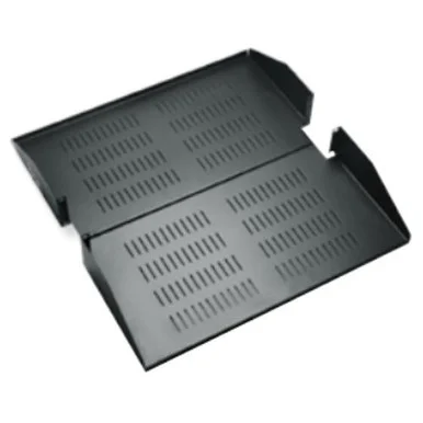 ICC 20" Deep Vented Rack Shelf - 2U Rack Height x 19" Rack Width - Black - Steel (ICCMSRDV20)