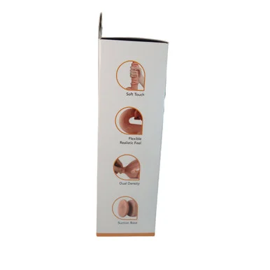 7.5 Inch Dual Layer Dong Lt Brown - Adult Toys