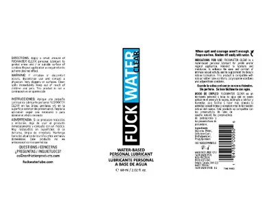 Fuck Water Clear 2oz Water Based Lubricant - Adult Toys