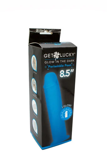 Glow in the Dk Periwinkle Peen Dildo 8.5 - Adult Toys