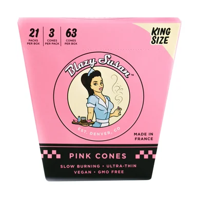 Blazy Susan Pink Paper Cones - Smoke Shop
