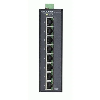 Black Box Industrial Unmanaged Gigabit PoE+ Switch - 8-Port (LPH008AR2)