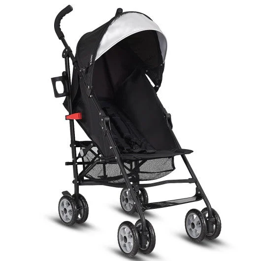 COSTWAY Folding Lightweight Baby Toddler Umbrella Travel Stroller-Black