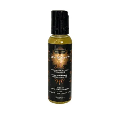 Leather Sex Magnet Massage Oil 2oz - Adult Toys
