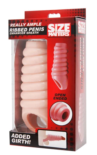 Really Ample Ribbed Penis Enhancer Sheath - Adult Toys