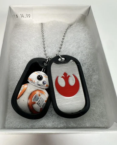 Licensed Star Wars Dog Tag Necklace R2D2 - Clothing & Games
