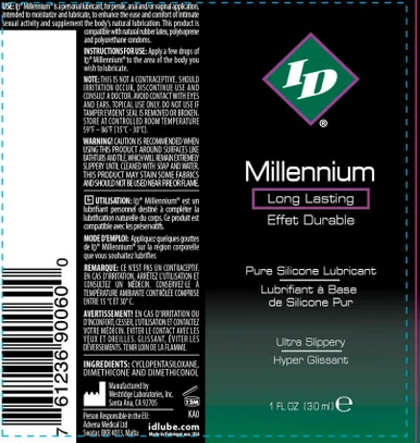 ID Millennium Silicone Lubricant 1 Oz - Adult Toys