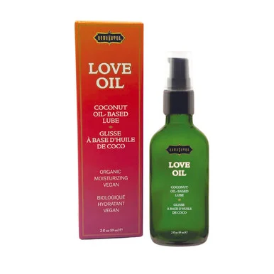 Love Oil Coconut Oil Based 2 Oz - Adult Toys
