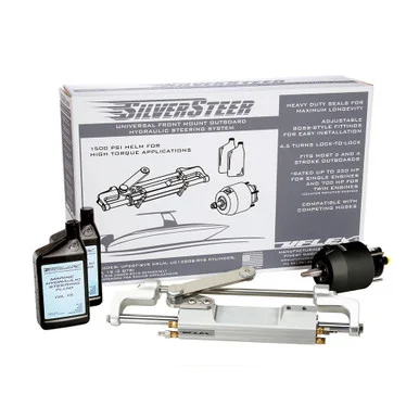 Uflex Usa SILVERSTEER2.0B Uflex Silversteer 2.0 High-performance Front Mount Outboard Hydraulic Steering System - 1500psi Fm V2 SILVERSTEER2.0B