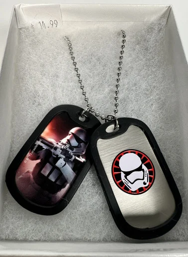 Licensed Star Wars Dog Tag Necklace Storm Trooper - Clothing & Games
