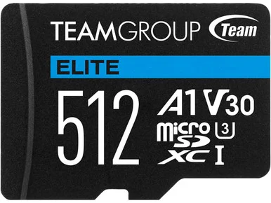 TeamGroup TEAUSDX512GIV30A103 512GB MicroSDXC Memory Card Elite - team group inc