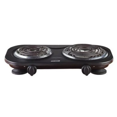 Brentwood TS-361BK 1500w Double Electric Burner, Black (ts361bk)