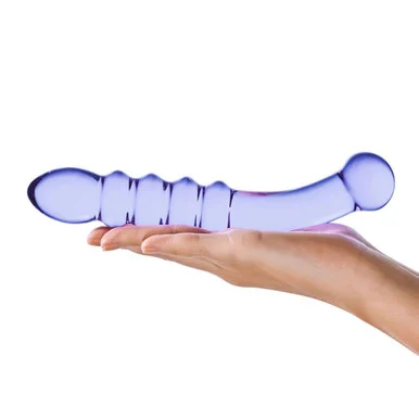 Purple Rain Ribbed Dildo - Adult Toys
