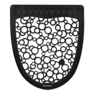 Boardwalk UMBW Urinal Mat 2.0, Rubber, 17 1/2 X 20, Black/white, 6/carton