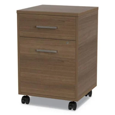 Linea Italia UR610NW Urban Mobile File Pedestal, 16w X 15.25d X 23.75h, Natural Walnut