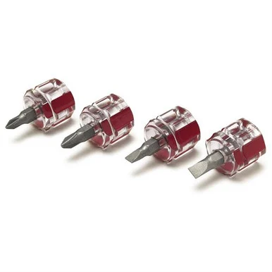 Wilmar W80004 Corp. / Performance Tool 4 Piece Mini Stubby Screwdriver Set