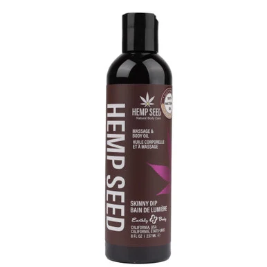 Hemp Seed Massage and Body Oil - Skinny Dip - 8 Fl. Oz./ 237ml