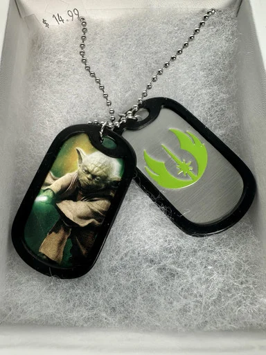 Licensed Star Wars Dog Tag Necklace Yoda - Clothing & Games