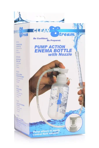 Pump Action Enema Bottle With Nozzle - Adult Toys